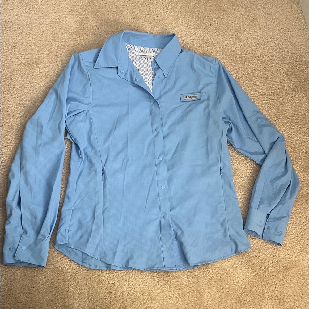 Columbia PFG Sky Blue Shirt